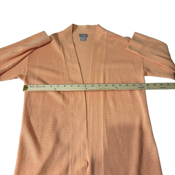 Chico’s Linen Blend Open Front Knit Cardigan Casual Resortwear Layering Size XS - Picture 10 of 14